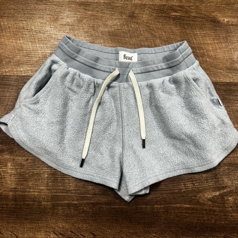 Feat Blue Sherpa Lounge Shorts Size Small